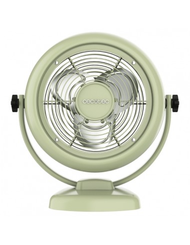 Cecotec EnergySilence 800 RetroDesk Ventilador de Sobremesa con 3 Aspas - 20W - Diametro de 20cm - Inclinacion Ajustable - 2