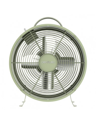 Cecotec EnergySilence 400 RetroDesk Ventilador de Sobremesa con 4 Aspas - 25W - Diametro de 20cm - 2 Velocidades - Uso