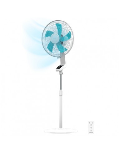Cecotec EnergySilence 620 Flow Control Ventilador de Pie - Potencia de 50W - Diametro 16" - Control Tactil LED - Mando a