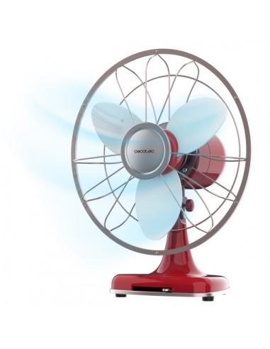 Cecotec EnergySilence 1090 RetroDesk Design Ventilador de Sobremesa con 3 Aspas de EVA - 40W - Diametro de 12" - Minimalista
