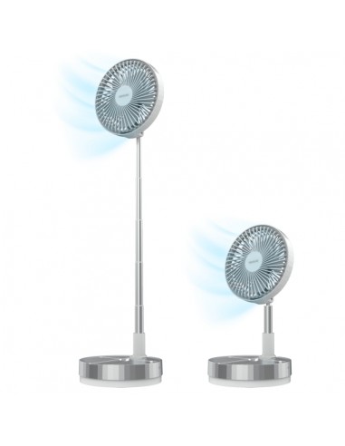 Cecotec EnergySilence 800 FoldAir Portable Control Ventilador de Pie Portatil - Bateria de 7200mAh - Plegable y Telescopico -