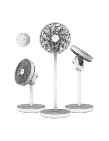 Cecotec EnergySilence 2600 Sunflower Portable Ventilador de Pie Portatil con 10 Aspas - 22W - Bateria 2600mAh -