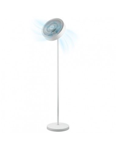 Cecotec EnergySilence FanLamp Ventilador de Pie con Luz - 36W - Aro LED con 3 Tonos - Salida de Aire Reversible - Giro de