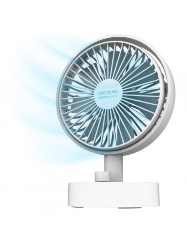 Cecotec EnergySilence 2000 Portable Desk Ventilador de Sobremesa Inalabrico - 2000mAh - Oscilante - Inclinacion Ajustable -