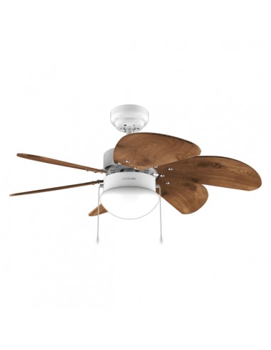 Cecotec EnergySilence Aero 365 WhiteandWood Ventilador de Techo con 6 Aspas Reversibles y Lampara - 50W - Diametro de 36" - 3