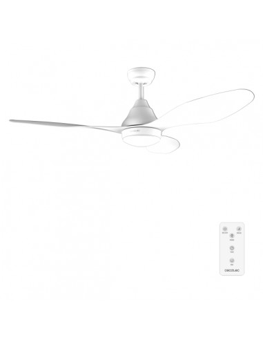 Cecotec EnergySilence Aero 5200 White Ventilador de Techo con 3 Aspas y Luz Integrada - 62W - Diametro de 48" - LED de 18W -