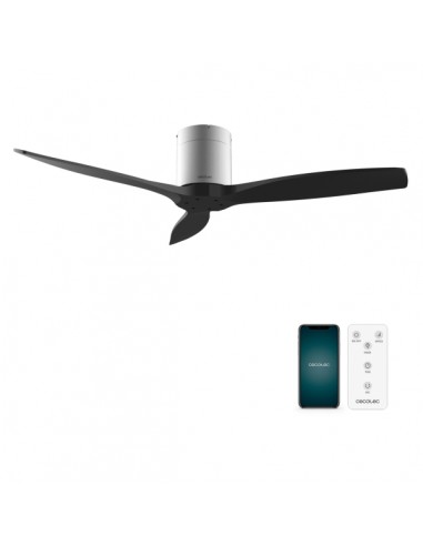 Cecotec EnergySilence Aero 5500 Aqua IronBlack Connected Ventilador de Techo de 3 Aspas - 40W - Diametro de 52" - Wi-Fi -