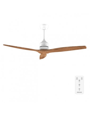 Cecotec EnergySilence Aero 5270 WhiteandBlackWood Ventilador de Techo de 3 Aspas de Madera - 40W - Diametro de 52" -