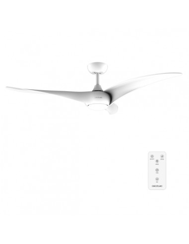 Cecotec EnergySilence Aero 5295 White Ventilador de Techo con 3 Aspas y Luz - 40W - Diametro de 54" - 3 Tonos LED - Mando a