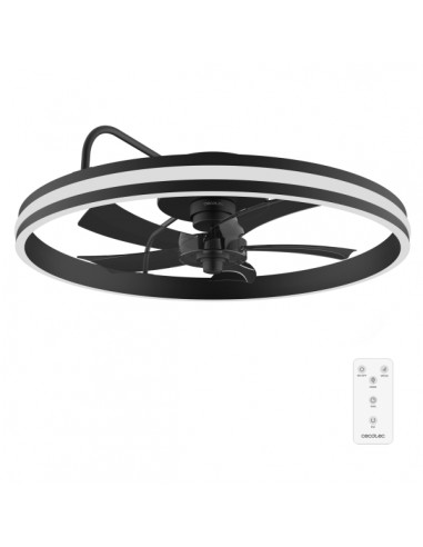 Cecotec EnergySilence LampAero 650 FlowLight Ventilador de Techo con 5 Aspas y Luz - 20W - Aro LED con 3 Tonos - Diametro de