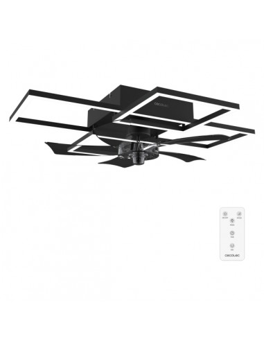 Cecotec EnergySilence LampAero 690 FlowLight Ventilador de Techo con 5 Aspas y Luz - 20W - Estilo Geometrico Moderno - 3