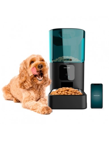 Cecotec Pumba 6000 Purrfect Meal Smart Comedero para Mascotas de 6L -10 Comidas Diarias - Cuenco de Acero Inoxidable - Anti