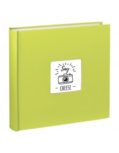 Hama Fine Art Album de Fotos - 100 Paginas Blancas - Tapa de Papel con Textura - 30x30cm - Color Verde Lima