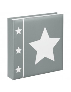 Hama Skies Album de Fotos - Capacidad para 200 Fotos 10x15cm - Insercion Lateral - Tapa Plastificada - 22.5x22cm - Color Gris