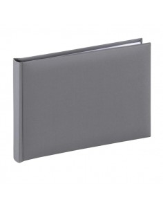 Hama Fine Art Album de Fotos - 36 Paginas Blancas - Tapa de Papel - 24x17cm - Color Gris