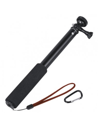 Hama Selfie 90 Palo Monopie con Rosca de 1 4 - Longitud de 30 a 90cm - Cuerpo Metalico - Correa de Mano - Compatible con