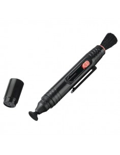 Hama Boligrafo de Limpieza para Camaras - Cepillo Retractil - Punta de Terciopelo - Color Negro