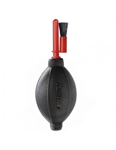 Hama Dust Ex Brush 55 Soplador para Limpieza de Lentes - Incluye Cepillo - Color Rojo