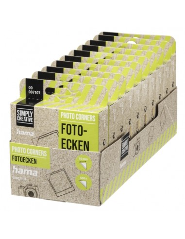 Hama Pack de 500 Esquinas Adhesivas para Foto - Borde 10mm - Polipropileno - Color Transparente