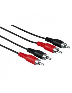 Hama Cable de Audio RCA - Doble Conector Macho - Longitud 1.2m - Color Negro