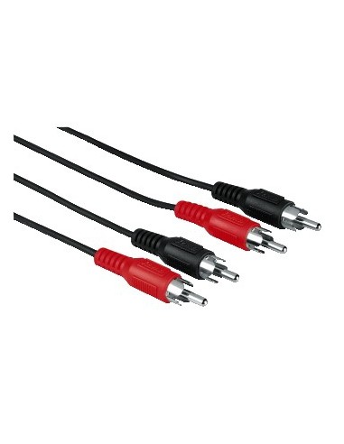 Hama Cable de Audio RCA - Doble Conector Macho - Longitud 1.2m - Color Negro