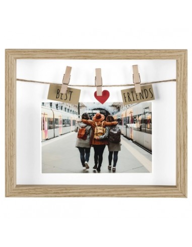 Hama Mejores Amigos Marco de Fotos 10x15cm - Madera MDF - 22.5x18.5x3.2cm - Color Marron