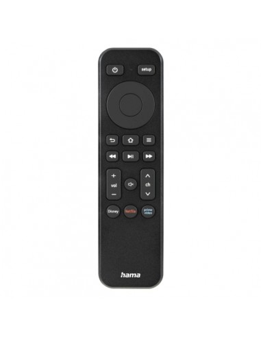 Hama Mando a Distancia para TV - Universal - Alcance 10m - Acceso Directo a Plataformas de Streaming - 14x3.8x1.9cm - Color