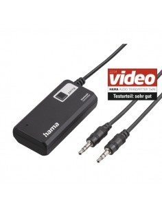 Hama Twin Adaptador de Audio Bluetooth - Jack 3.5mm Hembra - Rango de 10m - Color Negro
