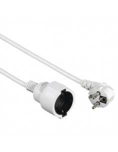 Hama Â Cable de Alimentacion Alargador Acodado - Potencia Maxima 3680W - Longitud 5m - Seccion 1.5mm2 - Schuko CEE7 - Color