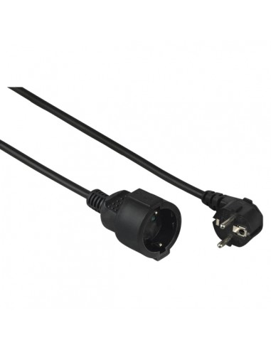 Hama Â Cable de Alimentacion Alargador Acodado - Potencia Maxima 3680W - Longitud 2m - Seccion 1.5mm2 - Schuko CEE7 - Color