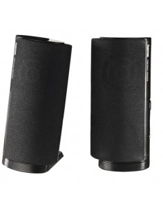 Hama Altavoces de Sobremesa - Cable de 115cm - Frecuencia hasta 20GHz - Jack 3.5mm - USB-A - 7x 6.7x14.5cm - Color Negro