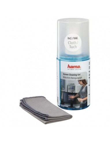 Hama Limpiador de Pantallas - Capacidad 200ml - Bayeta de Microfibra - Color Gris