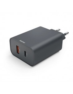 Hama Cargador de Pared - Potencia 45W - USB-C - USB-A - Power Delivery - Color Gris