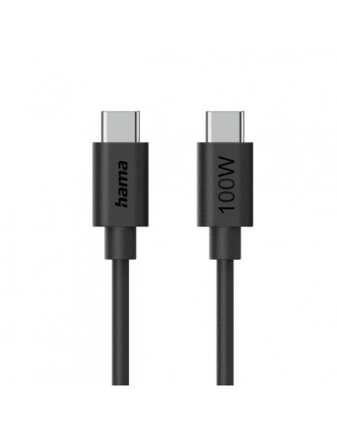 Hama Cable USB-C Macho - Longitud 1.2m - Velocidad hasta 480Mbps - Color Negro
