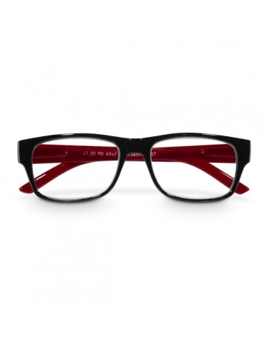 Hama Gafas de Lectura de-3.0 Dioptrias - Montura de Plastico Reciclado - Unisex - Color Negro y Rojo