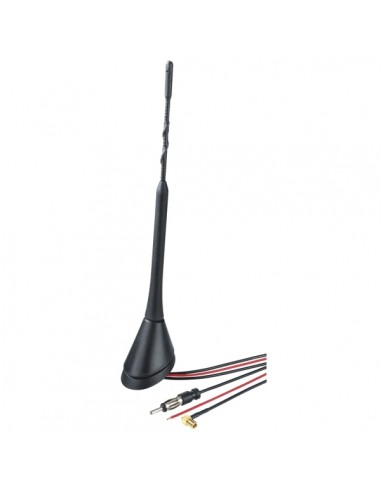 Hama Antena de Techo de 23cm - Cable de 5m - Montaje con Tornillos - Color Negro