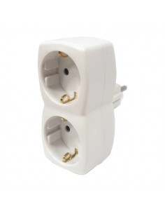 Hama Regleta de Pared con 2 Tomas Schuko - Potencia Maxima 3600W - Color Blanco