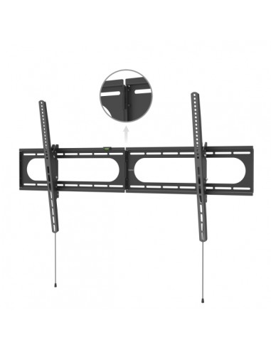 Hama Strong Soporte Fijo de Pared para TV hasta 120" - Peso Max 100kg - Inclinable - VESA 1100x600mm - Acero - Color Negro