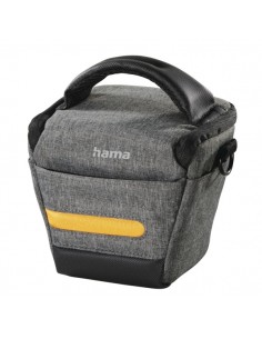 Hama Trinidad Funda para Camara - Poliester Reciclado - Asa para Cinturon - Asa de Mano - 13.5x9.5x12cm - Color Gris