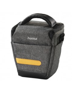 Hama Trinidad Funda para Camara - Poliester Reciclado - Asa para Cinturon - Asa de Mano - 16x10x16cm - Color Gris