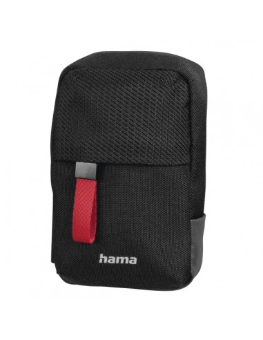 Hama Matera Funda para Camara - Poliester Reciclado - Asa para Cinturon - Correa de Cuello Desmontable - 6.5x3x11cm - Color