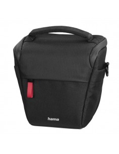 Hama Matera Funda para Camara - Poliester Reciclado - Asa para Cinturon - Asa de Mano - 16x10x16cm - Color Negro