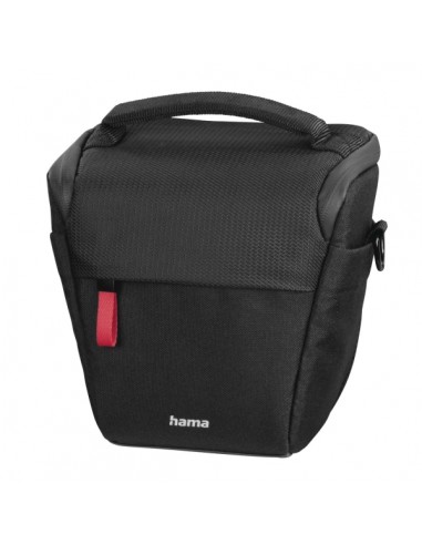 Hama Matera Funda para Camara - Poliester Reciclado - Asa para Cinturon - Asa de Mano - 16x10x16cm - Color Negro