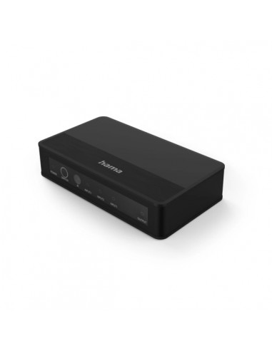 Hama Essential Conmutador HDMI 4K - Mando a Distancia - 3 Entradas - 1 Salida - 13x1.5x5.5cm - Color Negro