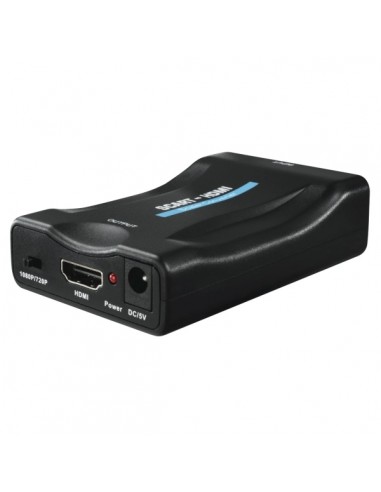 Hama Essential Conversor Analogico a Digital - Full HD - Cable 0.74m - Euroconector - HDMI - 8.8x2.5x5.7cm - Color Negro