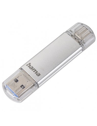 Hama Laeta Memoria Pendrive USB 3.0 con Tapa - 32GB de Capacidad - 40Mb s de Transferencia - Funcion OTG - USB-C - USB-A -