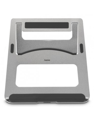 Hama Aluminium Soporte para Portatil hasta 15.6" - Soporta hasta 5kg - Plegable - Antideslizante - Aluminio - 23x23x1cm -