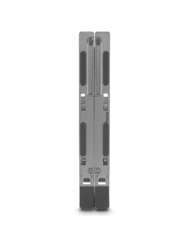 Hama Aluminium Soporte para Portatil hasta 15.6" - Soporta hasta 5kg - Plegable - Inclinacion en 6 Niveles - Antideslizante -