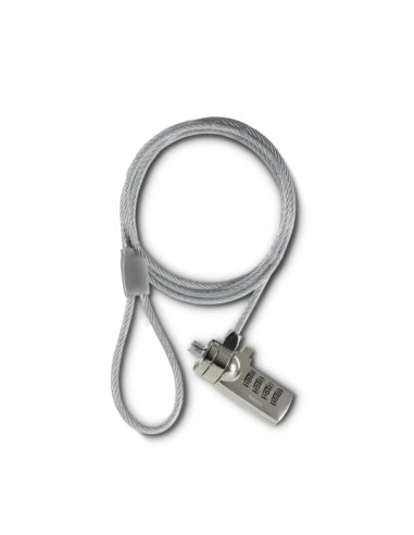 Hama Cable de Seguridad para Portatiles de 3.5mm - Cable 180cm - Candado de Combinacion - Acero - Color Gris