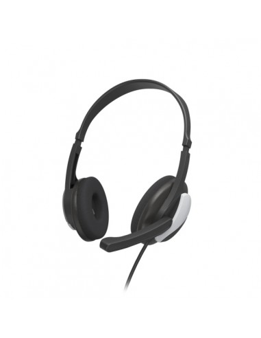 Hama Hs-P100 V2 Auriculares con Microfono Omnidireccional - Cable 2m - Jack 3.5mm - Diadema Ajustable - Almohadillas de Malla